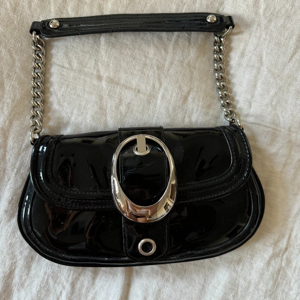 Y2K Baguette Black Bag